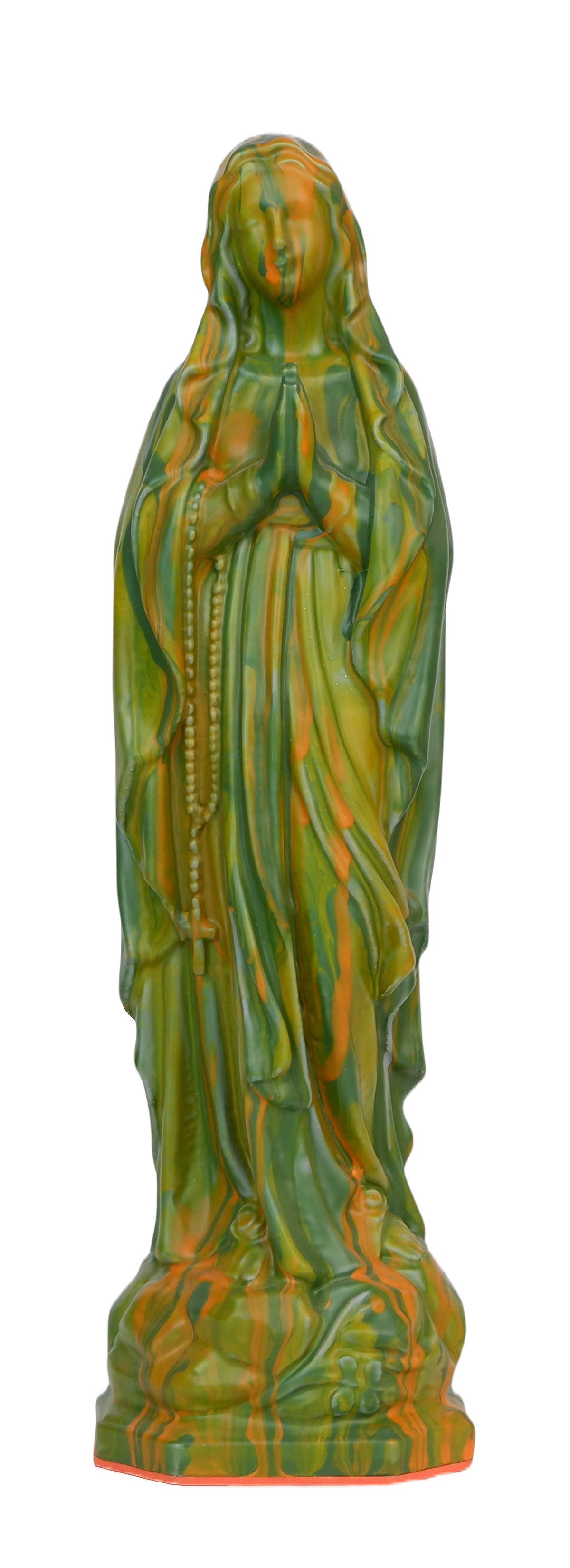 Virgin Mary in Green & Orange