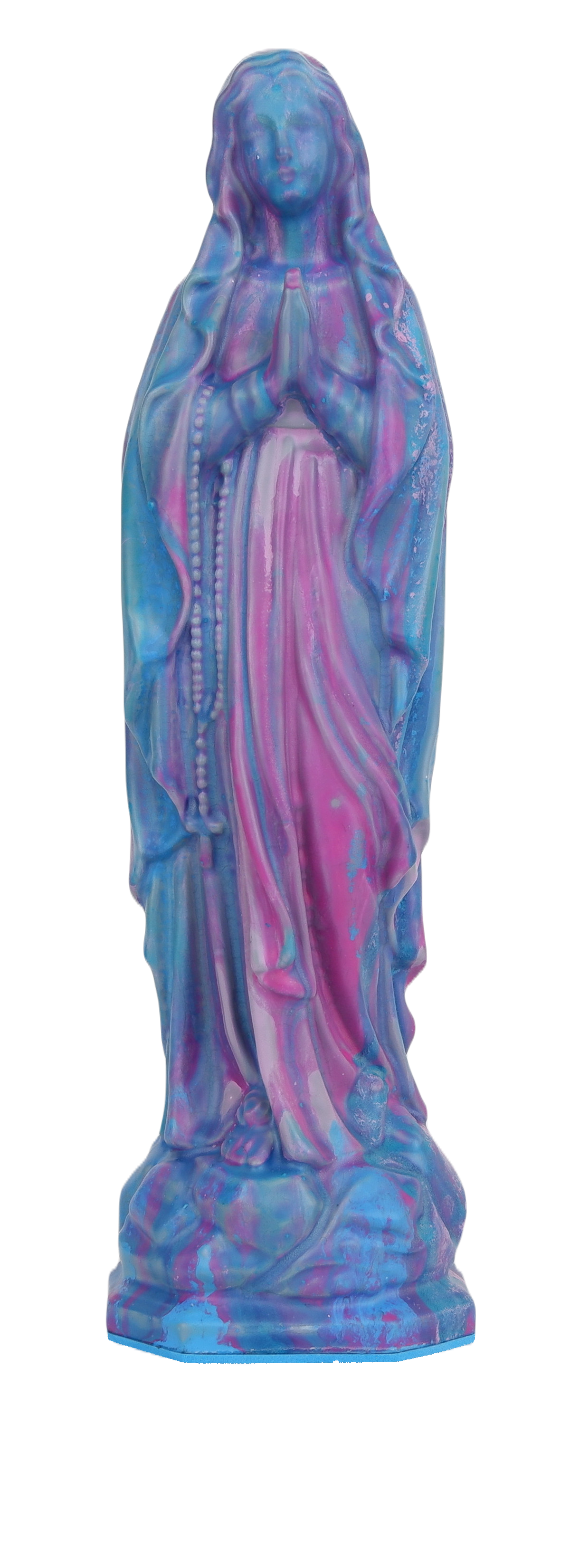 Virgin Mary in Pink & Blue