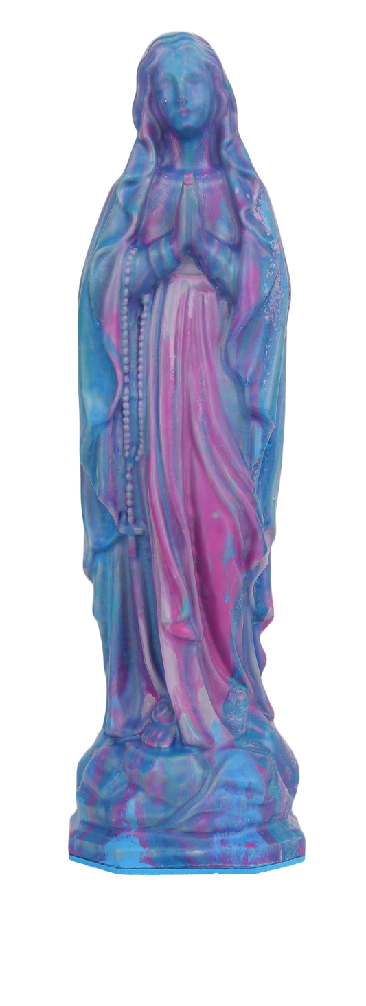 Virgin Mary in Pink & Blue