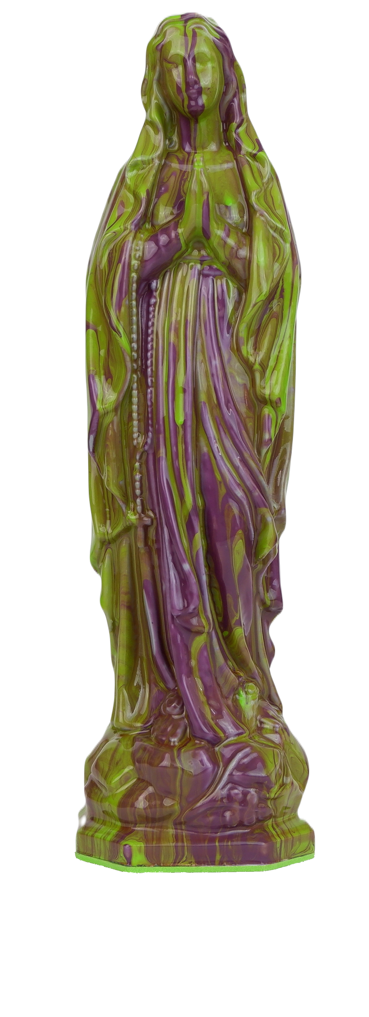 Virgin Mary in Purple & Green