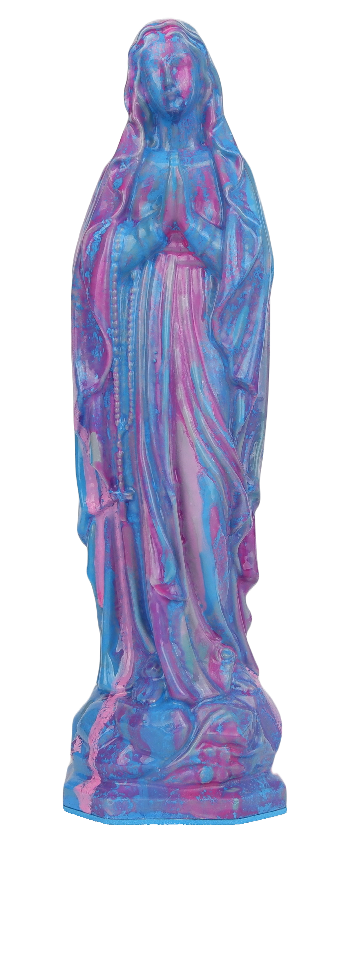 Virgin Mary in Blue & Pink