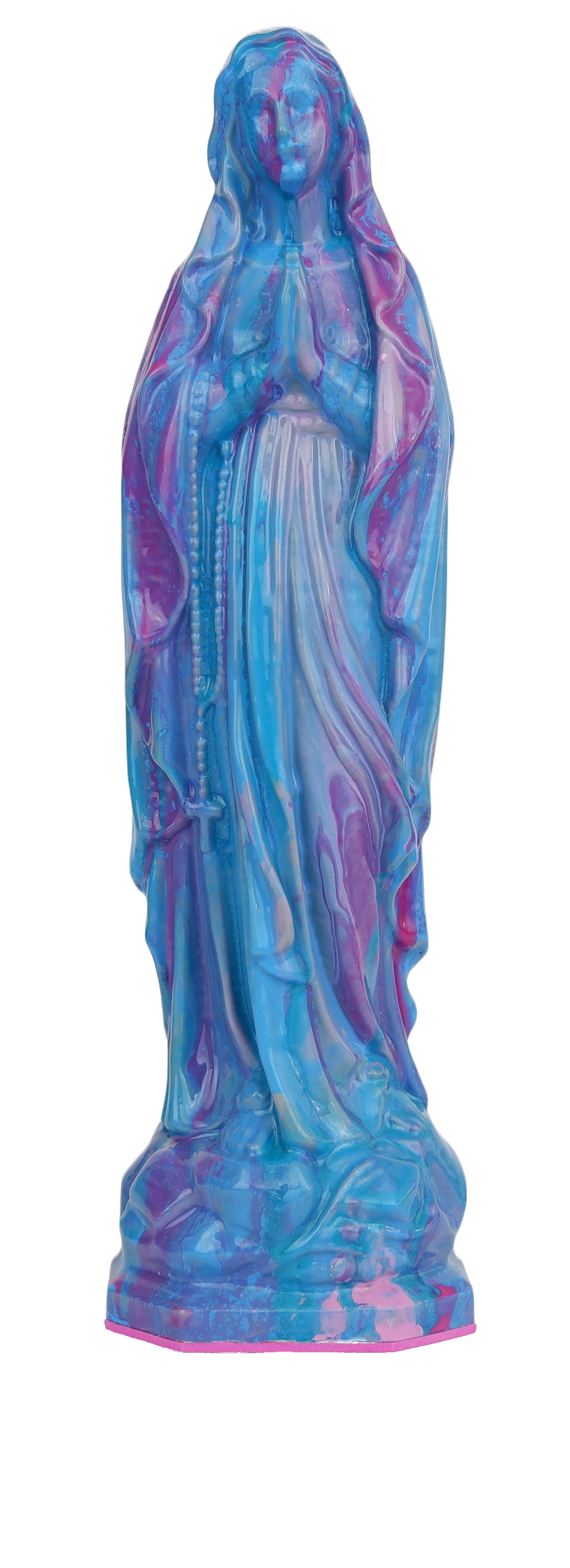 Virgin Mary in Pink & Blue