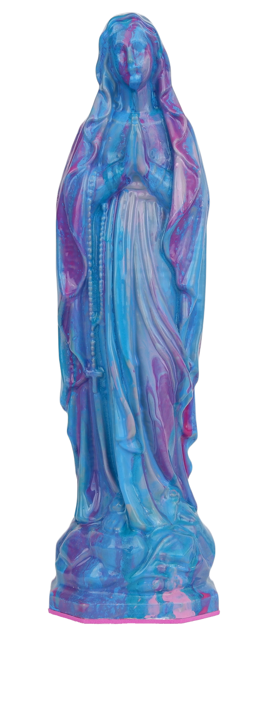 Virgin Mary in Pink & Blue